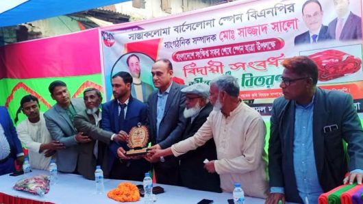 শান্তিগঞ্জে প্রবাসী বিএনপি নেতাকে সংবর্ধনা ও শীতবস্ত্র বিতরণ